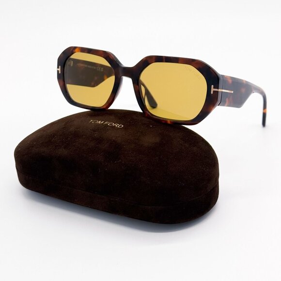 NEW TOM FORD SUNGLASSES VERONIQUE-02 TF917 55E HAVANA SUNGLASSES TOM FORD FT0917 - Picture 2 of 8